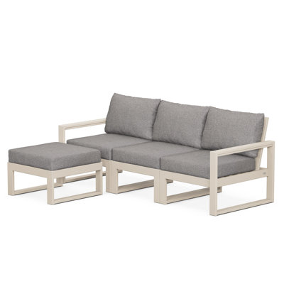 POLYWOOD EDGE Modular Deep Seating Set with Ottoman