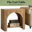 Table de chevet 2 niveaux, table de bout classique, table d'appoint carrée-648546746