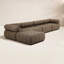 Roma Outdoor 4Pc Sectional W/ Ottoman-Hayes Cream-9273445
