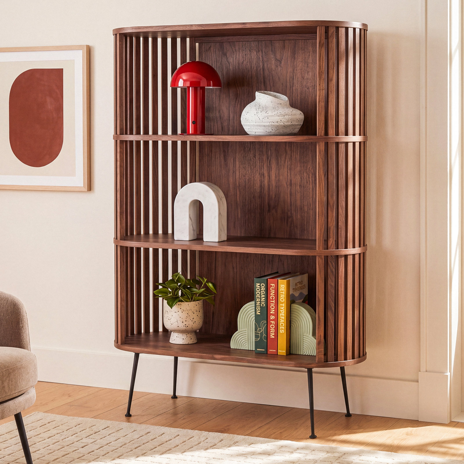 Michale 41" Bookcase, Light Brown