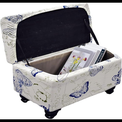 Ottoman Cover Stretch Storage Ottoman Bench Slipcover Jacquard Folding Storage Bench Ottoman Cover Footrest Stool Slipcover Footstool Protector Cover With Elastic Bottom Fit