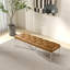 Banc en cuir brun clair Murrin