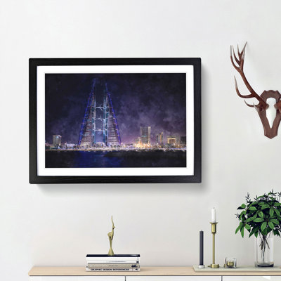 Trade Centre in Manama Bahrain - Picture Frame Graphic Art Print