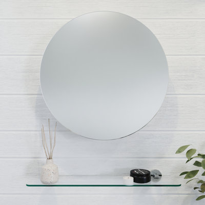 Fife 500 mm W 500 mm H Surface Mirrored Bathroom Cabinets with Mirror and 1