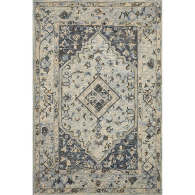 Beatty Lt. Blue / Blue - 7''-9"" X 9''-9 -  Loloi Rugs, BEATBEA-01LBBB5076