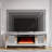 Mirrored Silver Fireplace TV Stand With 2 Cabinets For 65 Inch Tvs
