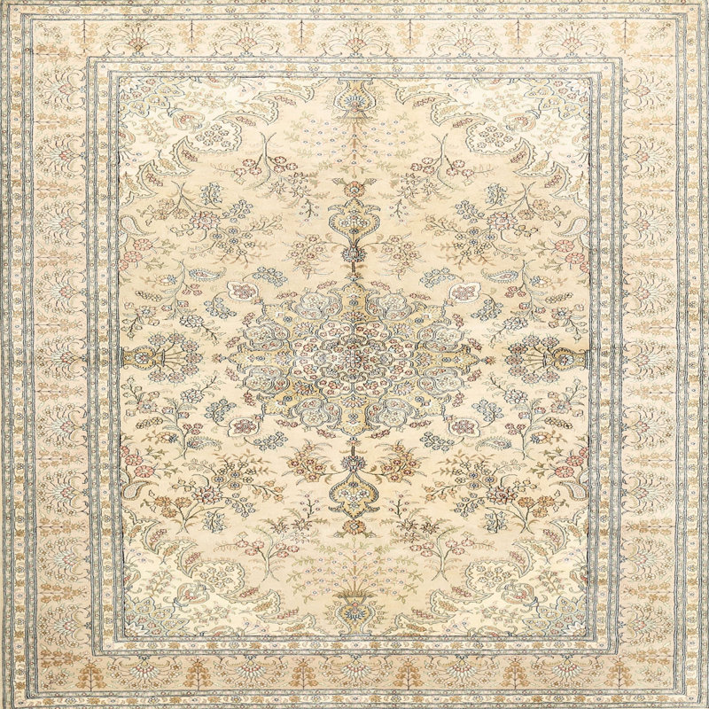 Tapis gris/beige traditionnel Cree, Rectangle 2 pi x 5 pi