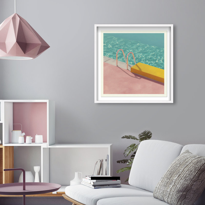 Poolside Symmetry II Print by Oliver Gal, 25.5"H x 25.5"W, White Shadowbox