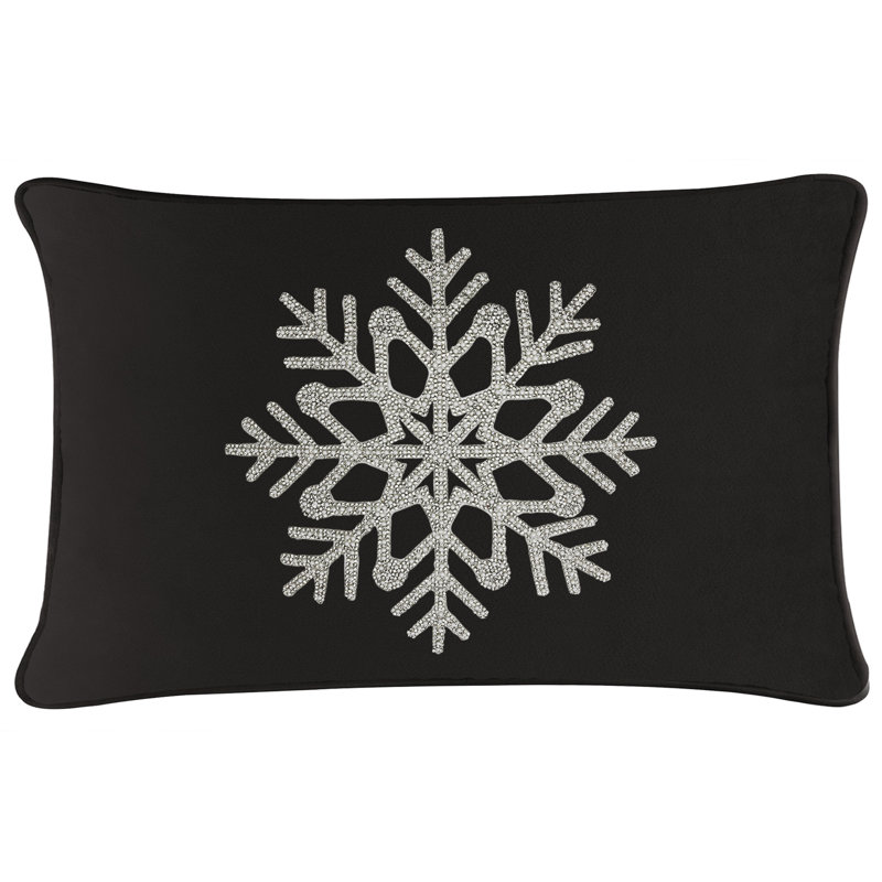 Coussin Sparkles Home | Strass et fausses perles | Rembourrage en plumes | Couleurs personnalisables, Noir