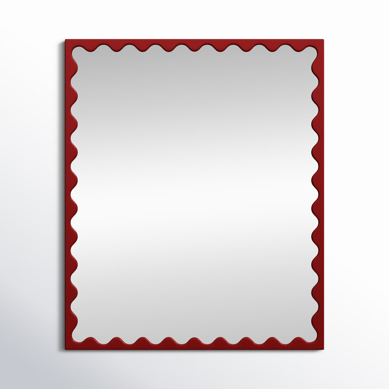 Ailee Rectangle Mirror, Burgundy