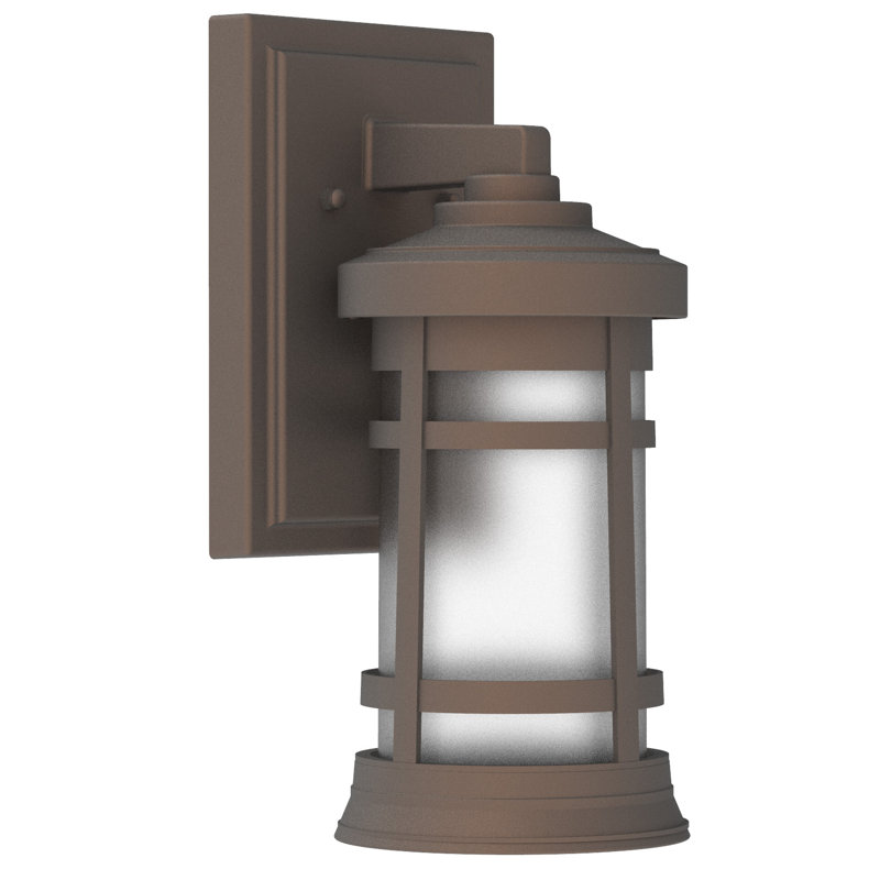 Lanterne murale d'extérieur en composite à 1 ampoule Composite Lanterns, Bronze, H 13 po x l 6 po x p 7 po