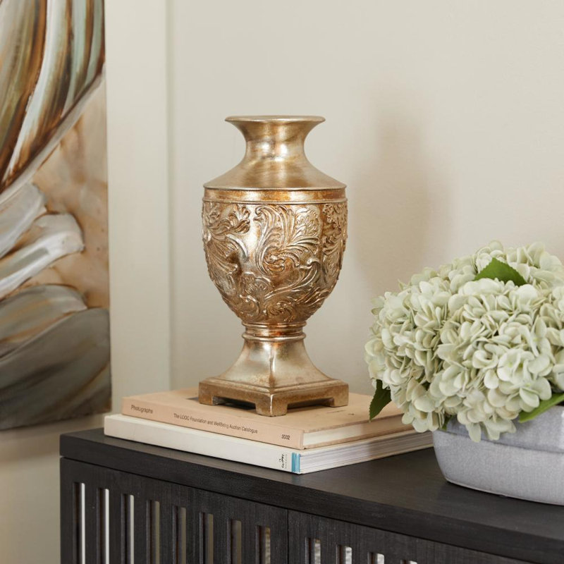 Vase de table en grès 14 "Miacomet Gold
