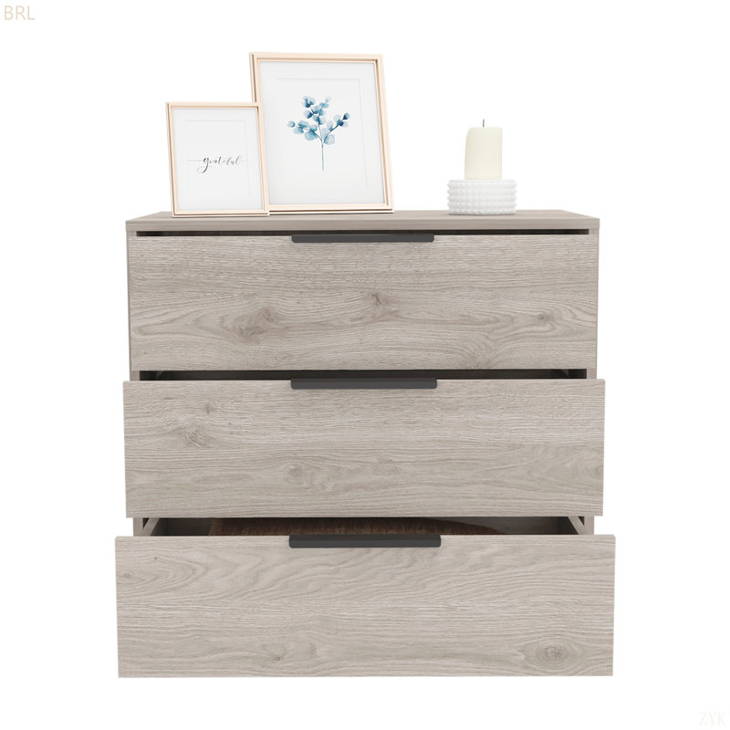 Commode 3 tiroirs, plateau supérieur Kaia