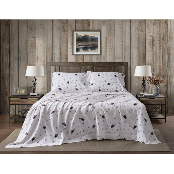 The Holiday Aisle® 100% Cotton Flannel Animal Print Sheet Set | Wayfair