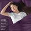 Ensemble de draps pour lit double - 4 draps pour lit double, microfibre douce et respirante, comprend 1 drap-housse, 1 drap plat et 2 taies d'oreiller (mauve foncé)-124301926