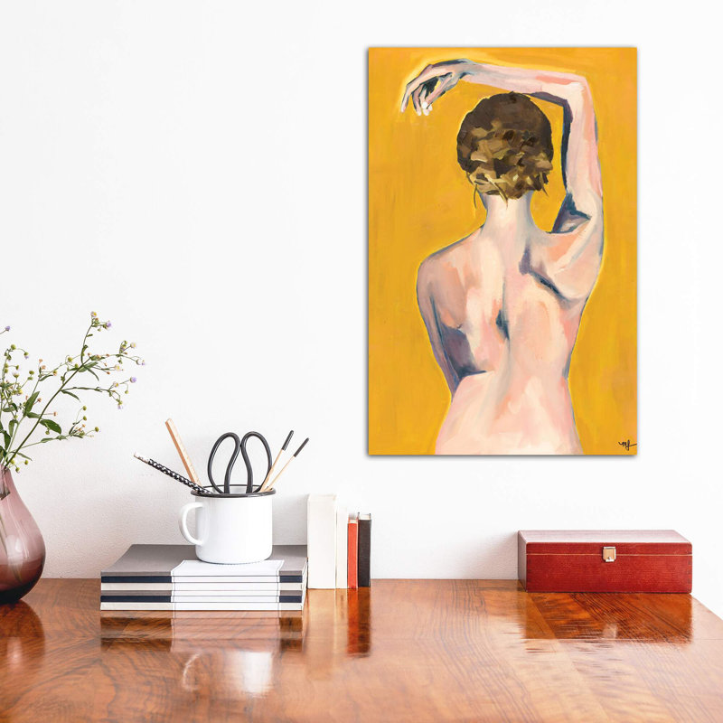 Nude VI by Meredith Steele - Wrapped Canvas Painting, 30.48 cm H x 45.72 cm W