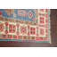 Tapis oriental géométrique Kazak noué à la main 4 x 6