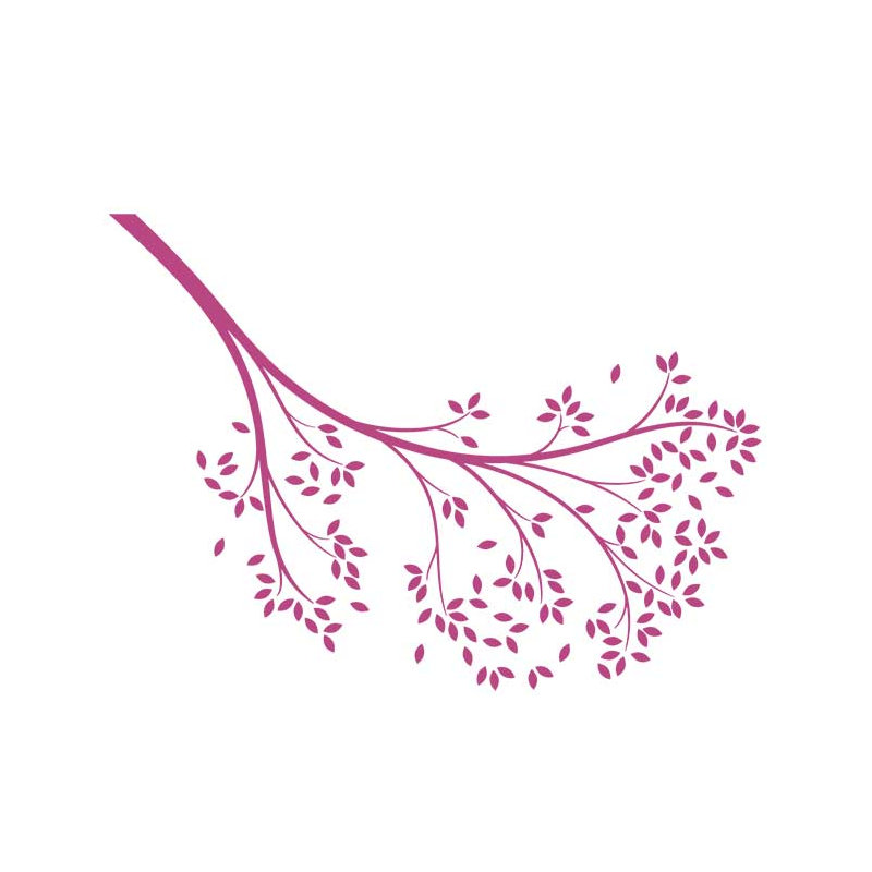 Décalcomanie murale branche atteindre, Rose foncé