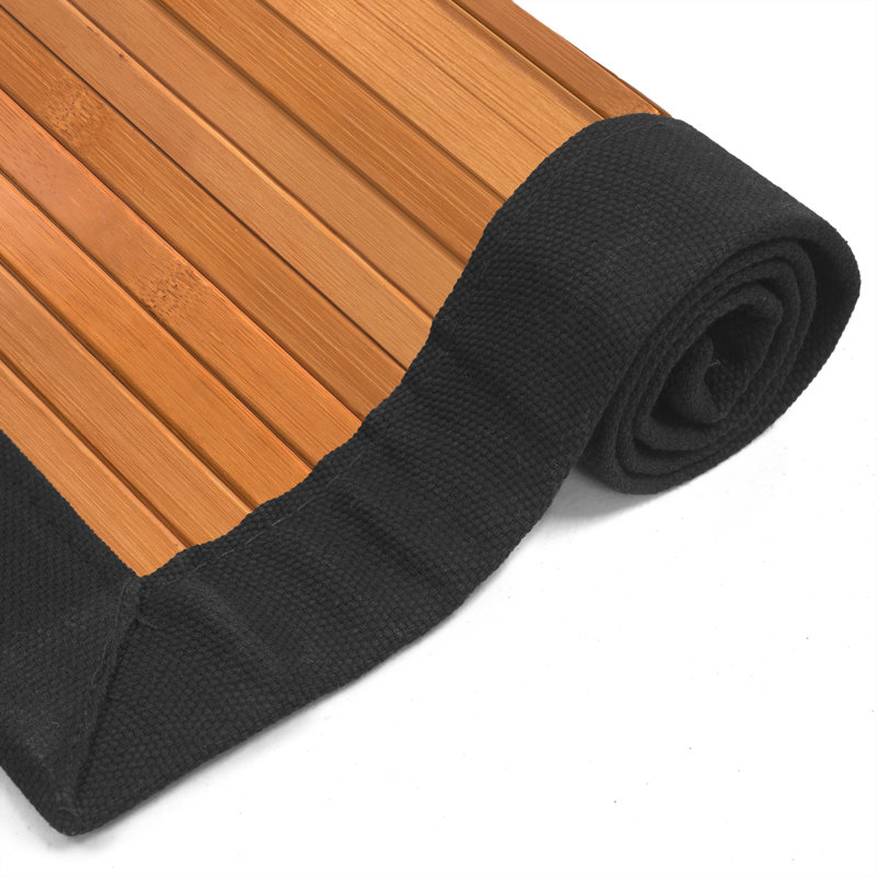 Tapis en bambou brûlé Locher, Rectangle 2 pi x 3 pi, Bambou brûlé