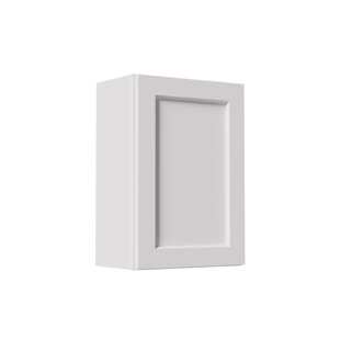 White Solid Wood Single Door Wall Cabinet 1 Door and 2 Shelves for Kitchen Storage, Bathroom Storage, Laundry,Adjustable Shelves Ready to Assemble(21”W×12”D)