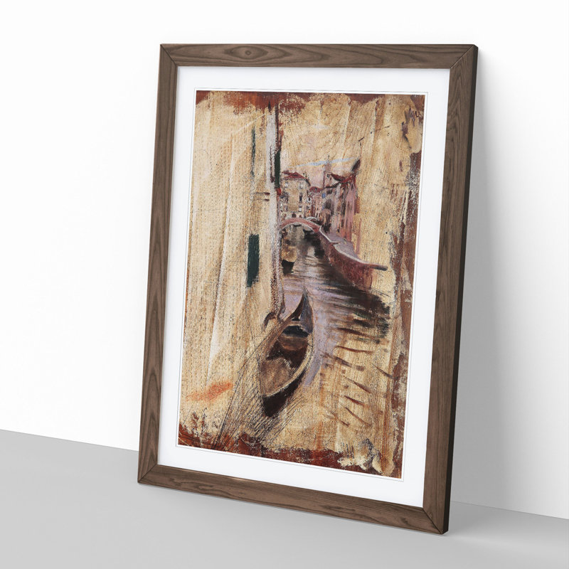 Venice by Giovanni Boldini - Picture Frame Painting, 65cm H x 48cm W x 2cm D, Walnut Framed