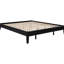 Très grand lit noir Eastern au design universel, finition élégante, support de matelas à lattes, fabrication en bois d'hévéa et en pin, lit d'installation de la tête de lit, esthétique moderne, fabriqué en pin,-130583753-130583755