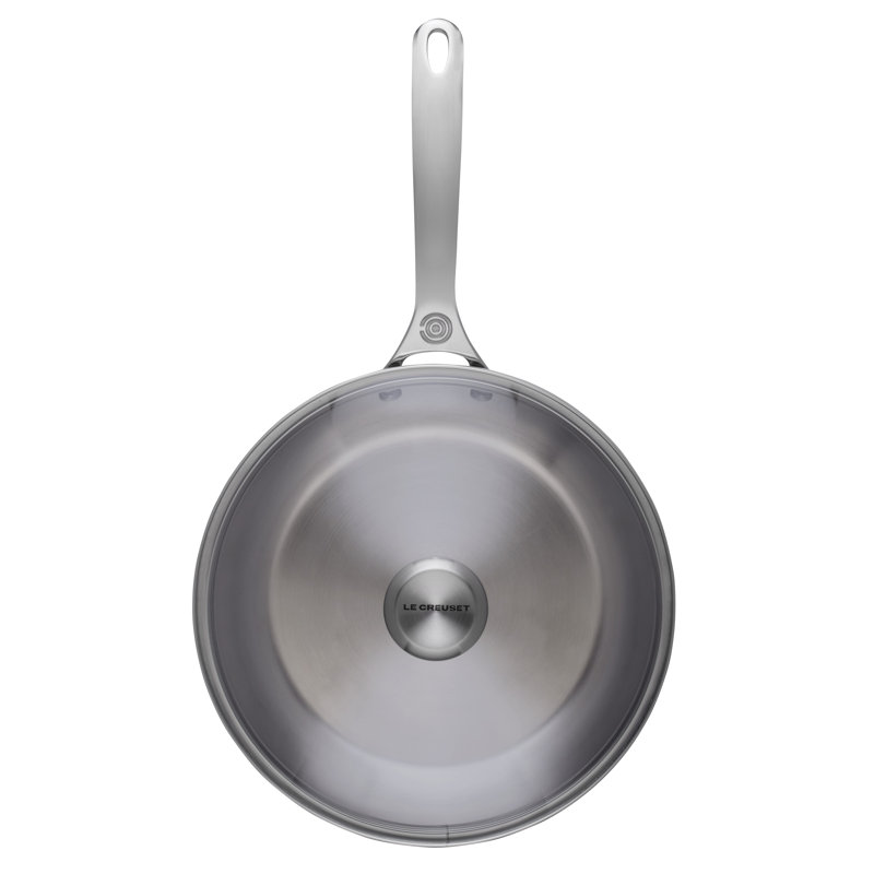 12" Clear Tempered Glass Lid with Stainless Steel Knob