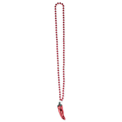 Perles avec médaillon de piment