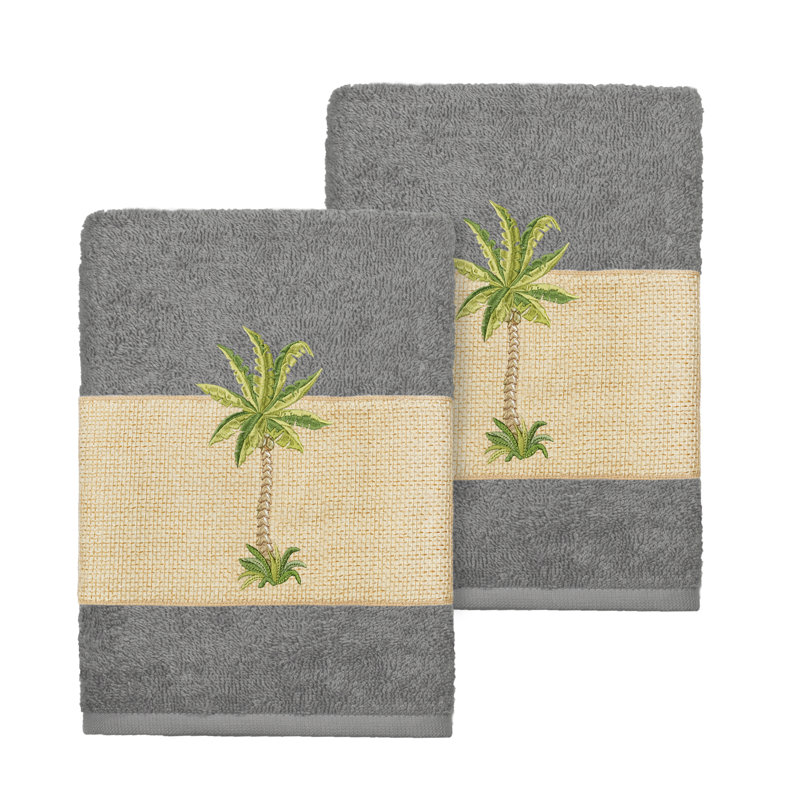 Colton Turkish Cotton Washcloth, Dark Gray