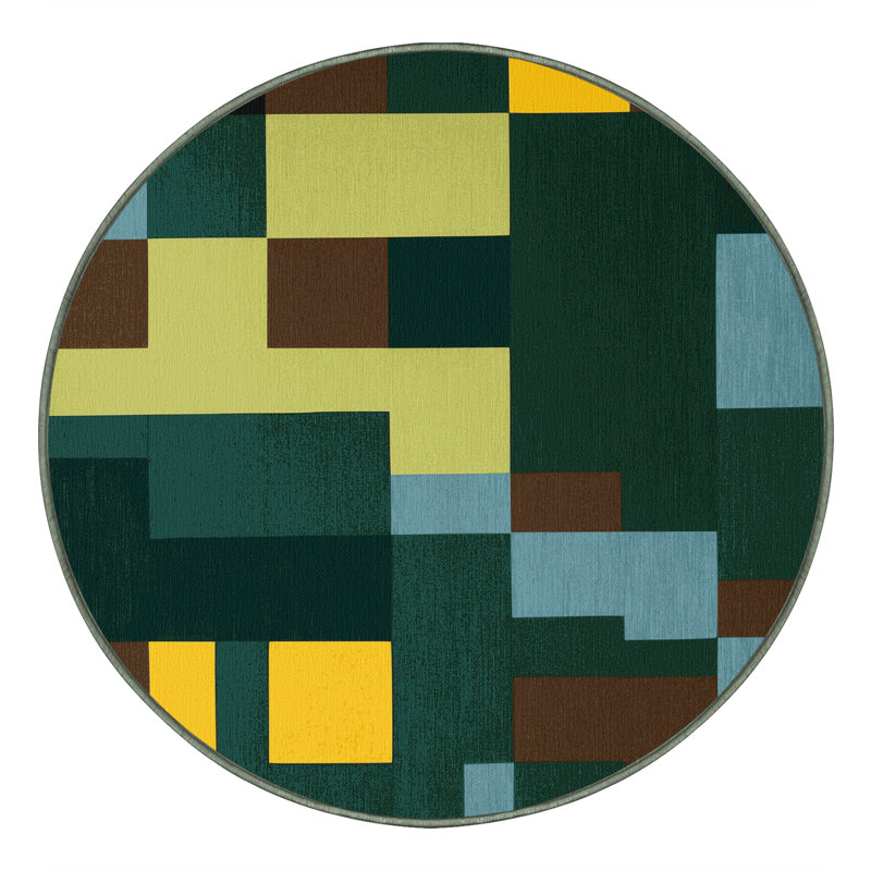 Stitched Lands Rug, Round 3'
