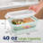 4 Piece Collapsible Silicone 40 oz. Rectangular Food Storage Container Set with Airtight Snap Lock Lids