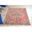 Tapis rétro en laine Oushak turque rétro pour le salon et le bureau avec un design éclectique d'art anatolien