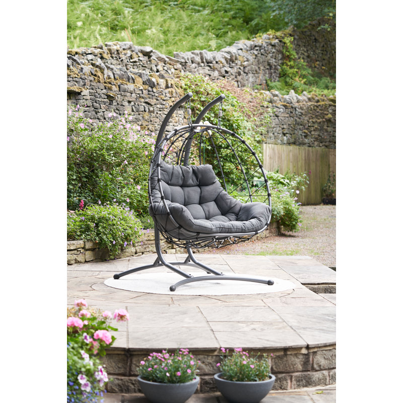 Lyon Anthracite Outdoor Double Hanging Chair, Double, Anthracite Grey