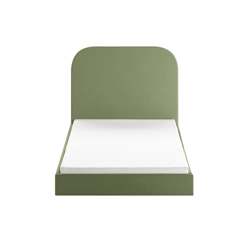 Plum Upholstered Ottoman Storage Bed, European Double  (140 x 200 cm), Lime