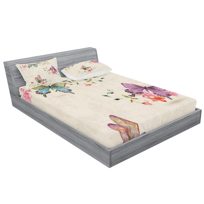 Microfiber Sheet Set, Queen Sheet Set with Fitted Sheet