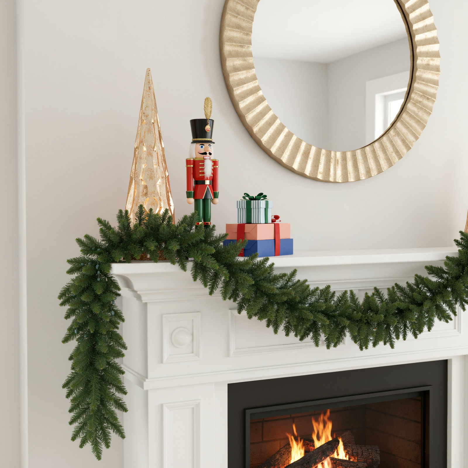 Peabody 600'' in. Faux Fir Garland