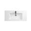  Meuble-lavabo mural simple de 42 po avec dessus en pierre de résine blanc brillant pour petits espaces, maison-1487549900
