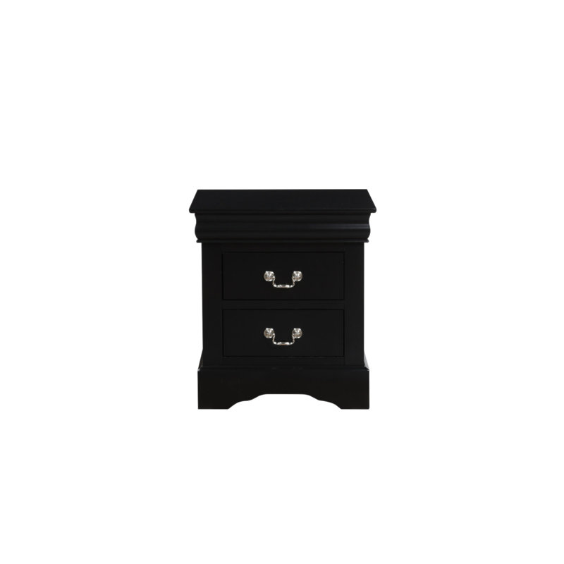 Louis Black Finish Philippe III Nightstand