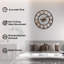 Grande horloge murale à chiffres romains de 20 pouces - Horloge analogique industrielle silencieuse pour la cuisine, la chambre à coucher et le salon