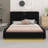 Upholstered Platform Bed With Thickened Headboard, Bluetooth Speakers And RGB LED Light-1870128874