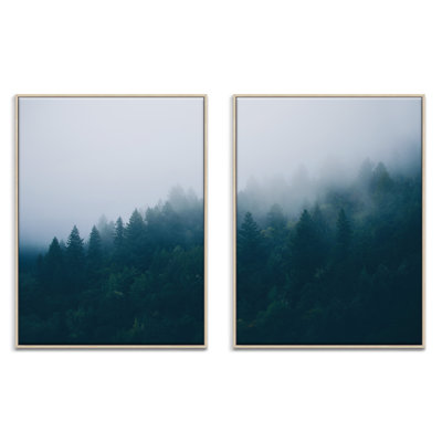 Mountain Forest by Artist Lane - 2 Piece Floater Frame Print on Canvas