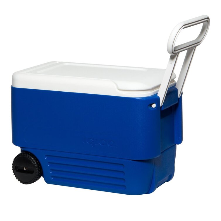 Igloo Wheeled Ice Chest Cooler , Blue/White & Reviews - Wayfair Canada