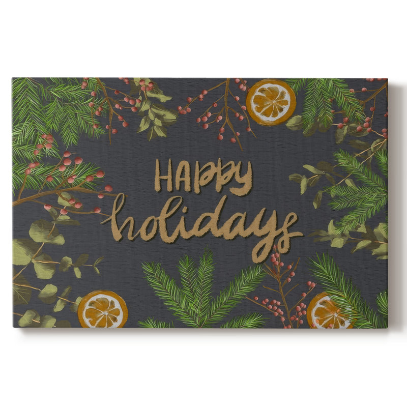 Art des Fêtes de Noël III - Toile tendue avec châssis -9, H 16 po x l 24 po