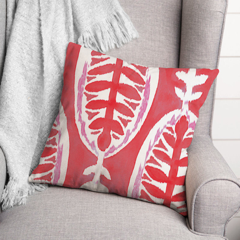 Housse et insert de coussin extérieur d'extérieur, Rouge