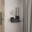Console à 3 tablettes Style avec tiroir à extension complète et miroir - noir pour l'organisation de la salle de bain 23,6 po de largeur dans l'espace-1608704810