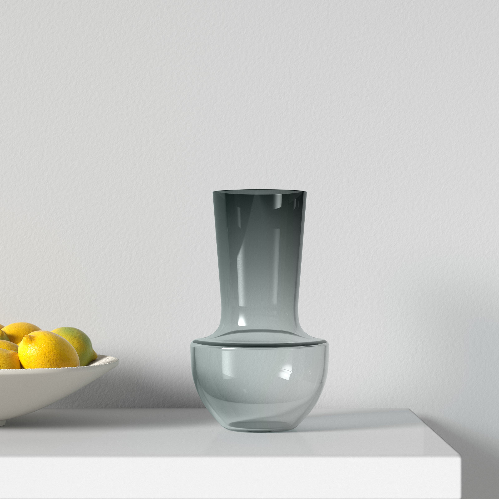 Talum Handmade Glass Table Vase, 12.25" H x 7.25" W x 7.25" D