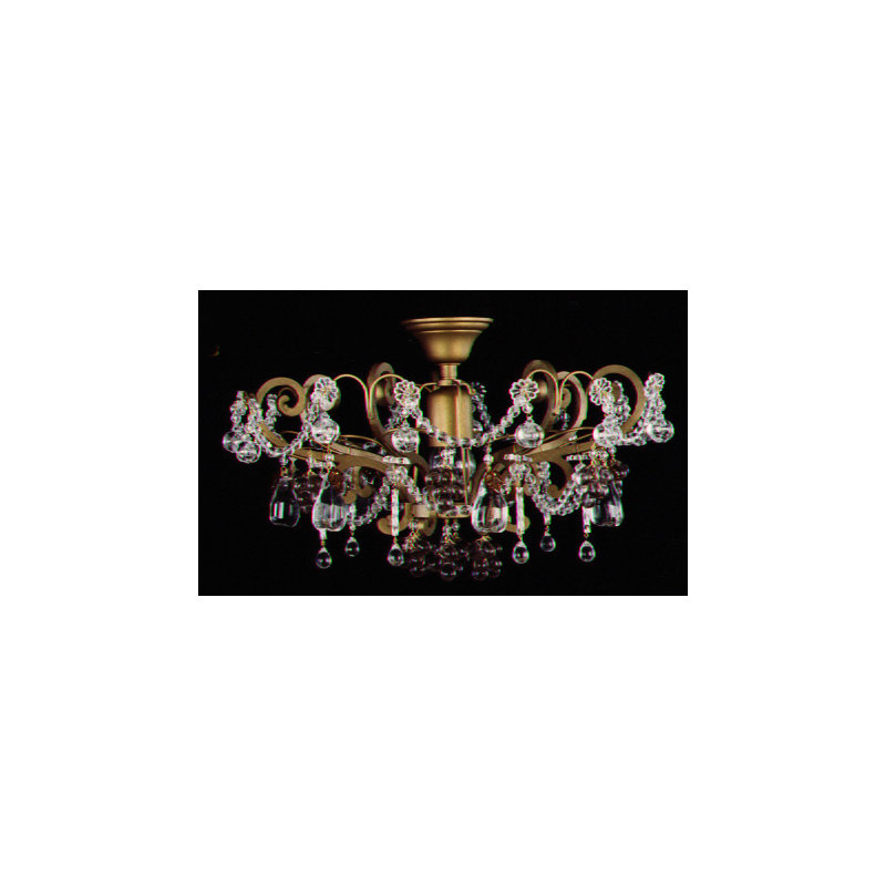 Crookston Semi Flush Mount, Dark Lacquer