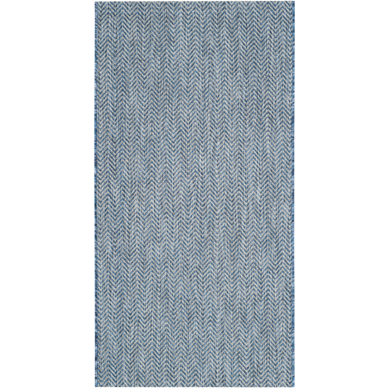 Azaad Navy/Grey Indoor/Outdoor Rug, Rectangle 79 x 152 cm