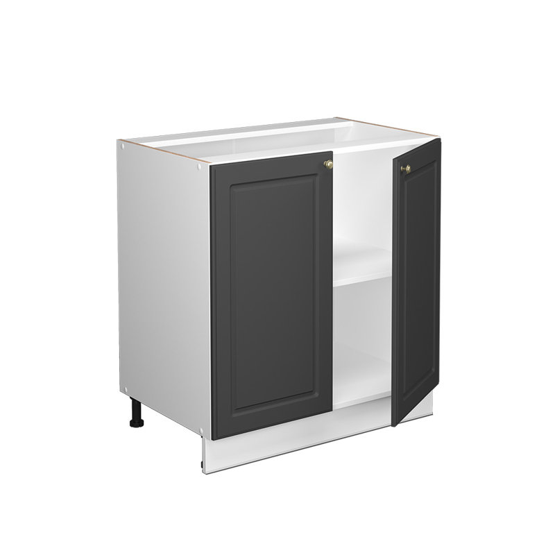 Brooksville 82cm H x 80cm W x 51.6cm D Particleboard Base Unit, White/Black