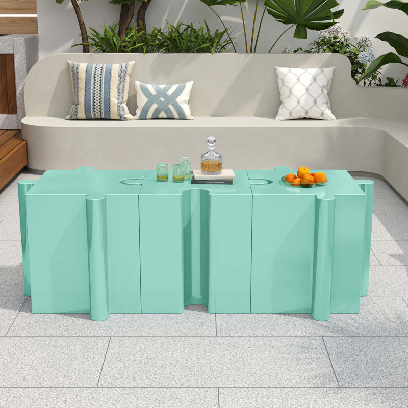 Table d'appoint moderne Modern Art, 17.75" H x 15.5" W x 15.5" D, Light Green